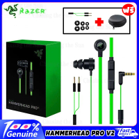 Razer Hammerhead Pro V2 Gaming Earphone With Mic Wired Earphone 3.5mm Bass Gaming Headphone (หูฟังเก