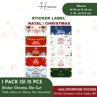 [15PCS] Sticker Label Natal Sticker Toples Kue Natal Cookies Jar Christmas Stiker Natal