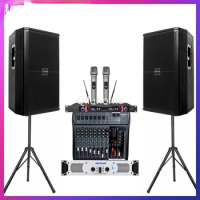 Factory Direct Sales Professional Square Stage Stereo Suit Single 15-Inch Outdoor Performance Wedding KTV Conference Speaker