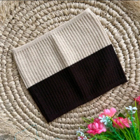 Su Collection2 Ciput Rajut Hijab Inner Bandana Dua Warna Salur Bahan Rajut Berkualitas Nyaman untuk 