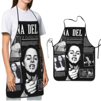 Men Women Chef Gifts Apron Lana Del Ray Singer Accessories Ultraviolence BBQ Aprons Adjustable Oil &amp; Water Resistant
