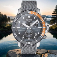 TISSOT 天梭 官方授權 水鬼 Seastar 1000 海洋之星300米潛水石英計時手錶 母親節送禮推薦-45.5mm T1204171708101