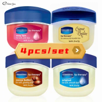 Lip Makeup Care Vaseline Lip Therapy Petroleum Jelly Lip Balm Original Cocoa Brulee 7g 0.25 Oz Lip-Care Lip-Balm 4pcs/set