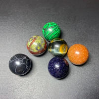 S3 Natural Mini Crystal Ball Round Bead 16mm Rare Marble Reiki Healing Quartz Amethyst Natural Agate Mineral Specimen