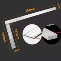 Thước vuông kẻ góc, thước kê góc 45 độ 30cm 50cm