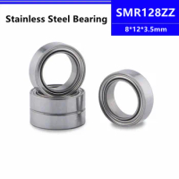 50/100/500pcs SMR128ZZ 8*12*3.5mm L-1280ZZ stainless steel miniature deep groove ball bearing 8x12x3.5mm SMR128Z SMR128 s678ZZ