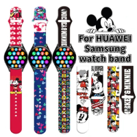 Disney Mickey Minnie Strap for Huawei watch GT/GT2e/GT2 Samsung galaxy watch 3/active2/gear sport/S2 classic Smart Watch band
