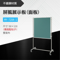 台灣製 屏風展示板(面板) MY-720A-1-b 布告欄 展板 海報板 立式展板 展示架 指示牌 學校 活動