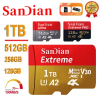 Original Mini sd memory card 128GB 256GB Micro TF/SD Card 512GB Class 10 A2 U3 SD Flash Memory Card 1TB For Phone Drone Table