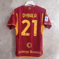 2324 Jersi rumah Roma versi pemain Dybala Abraham Pelegrini Ibrahimovic jersi bola sepak
