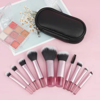 10Pcs Mini Makeup Brush Set Powder Eyeshadow Foundation Blush Blender Concealer Beauty Makeup Tools Brush Professional