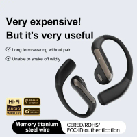 New YJ55 AI Bluetooth Earphones Open Semi-In-Ear Hanging Ear Style OWS Sports AI Intelligent Simulta