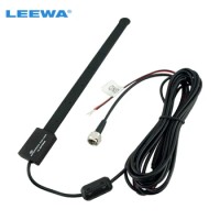 LEEWA Waterproof Car Active F Connector Digital DVB-T Car TV Antenna Built In Amplifier #CA883