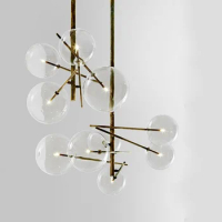 Creative personality Milan design 6 heads Replicas Bolle lamp G4 LED glass ball pendant lamp for Living room Restaurant Bar