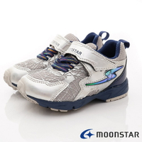 ★日本月星Moonstar機能童鞋-電燈競速系列高機能鞋款9901銀(中大童段)