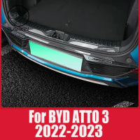 For BYD ATTO 3 2022 2023 Auto Rear Bumper Foot Plate Trunk Door Sill Guard Protector Cover Car Rear Trunk Sill Cover