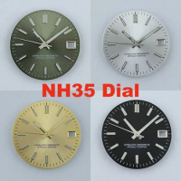 28.5mm NH35 Dial Watch Dial S Dial Green Luminous Face for Seiko NH35 NH36 Automatic Movement Watch MOD Parts Accessories