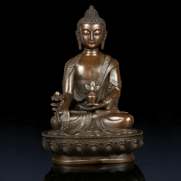 銅藝鋪純銅佛像擺件銅三寶佛釋迦摩尼阿彌陀佛藥師佛尼泊爾三世佛