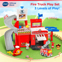 VTech Fire Station Vehicle Toy Set Save The Day Go! Go! Smart Wheel Fire Truck For Boys Girls Train