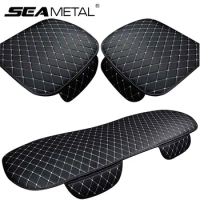 SEAMETAL Car Seat Cover Pu Leather Auto Seat Cushion Universal Four Seasons Breathable Chair Protection Mat Pad Car-Styling