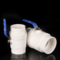 Thickened PVC Ball Valve Stainless Steel Handle Switch Ball Valve Adhesive Ball Core Valve Gate Valv