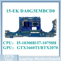 L98750-001 L98755-601 With I5-10300H/I7-10750H CPU DA0G3EMBCD0 For HP 15-EK Laptop Motherboard GTX1660TI/RTX2070 100%Tested Good
