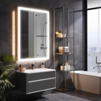 Steel Adjustable Mirror Cabinet Led Light Medicine Cabinets Bathroom Mirror With Led Light And Cabinet