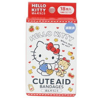 小禮堂 Hello Kitty 日本製 盒裝OK蹦18入組 (紅愛心款)