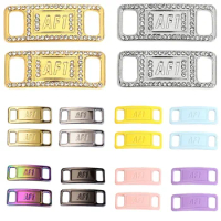 NEW 1Pair AF1 Diamond Shoe Charms Fashion Laces Buckle Quality Metal Shoelaces Decorations Chapa Air Force One Shoes Accessories