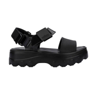 【Melissa】寬帶鋸齒厚底涼鞋(黑色)
