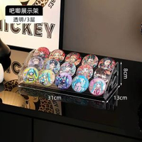 收納盒階梯式桌面展示架指甲油穀子動漫周邊徽章透明置物架子