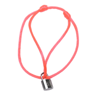 LV Q95661公益Silver Lockit金屬鎖頭造型手環(螢光粉色)