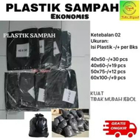 KANTONG PLASTIK SAMPAH 40X60-40X50-50x75-60x100 HITAM KUAT | KANTONG PLASTIK SAMPAH 40X50
