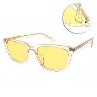 CARIN 歐美風方框 太陽眼鏡/透明粉 黃#KRISTEN S C3