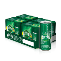 Perrier法國天然氣泡礦泉水箱購330ml鋁罐 24瓶/箱