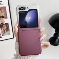 Matte Gradient Color Plating Metallic Texture Case For Samsung Galaxy Z Flip 5 5G Shockproof Bumper Cover For Galaxy Z Flip5