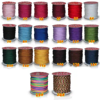 2018 1.5MM 45m/Spool Macrame Rope Satin Rattail Nylon Cords/String Kumihimo Chinese Knot Cord DIY Bracelet Jewelry Findings