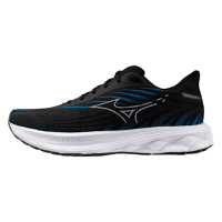 MIZUNO 美津濃 慢跑鞋 男鞋 運動鞋 緩震 一般型 寬楦 SKYRISE 黑藍 J1GC250905