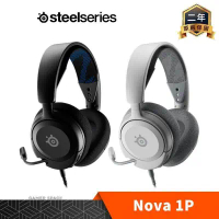 領券再折【SteelSeries  賽睿】Arctis Nova 1 輕量型電競耳機麥克風 -白