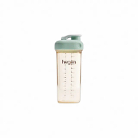 【hegen】金色奇蹟PPSU多功能方圓型寬口水瓶 330ml(小金奶瓶 寬口水瓶 水杯 隨行杯 環保杯)
