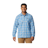 【Columbia 哥倫比亞 官方旗艦】男款-Landroamer™格紋長袖襯衫-藍色(UAM58470JC/IS)