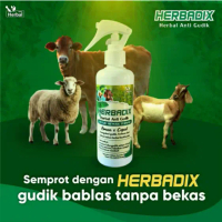 HERBADIX Obat Herbal Gudik Scabies Ternak Kambing Domba Sapi Kucing Anjing Kelinci