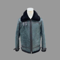 Winter Genuine Leather Jacket Men's Fur Integrated Original Ecological Lapel B3 Flight Suit Real Sheepskin Casual Shearling Coat