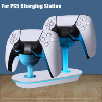 Dual Controller Charger For PS5 Charging Dock Station Wine Glass Designed For Playstation 5 Controller Charging Dock USB C Cable