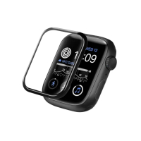 【防刮不碎邊】Apple Watch 保護貼 SE2/SE 3D滿版貼膜 40/44mm 手錶螢幕保護貼(黑框)