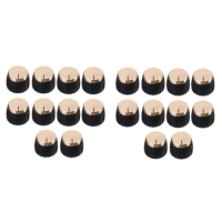 20X Guitar AMP Amplifier Knobs Push-On Black+Gold Cap For Marshall Amplifier