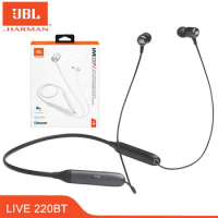 JBL LIVE 220BT Neckband Earphones With Voice Control Bluetooth Wireless Headset Sports Running Bass Sound In-Ear Headphones