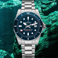 【TITONI 梅花錶】SEASCOPER 300 天文台認證陶瓷圈潛水機械錶(83300 S-BE-705)