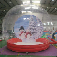4x3m new design Christmas Snow Globe,giant Inflatable Snow Globe with tunnel