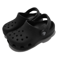 Crocs 洞洞鞋 Classic Clog T 小朋友 童鞋 嬰幼童 0-4歲 親子鞋 黑 全黑 素色 布希鞋 206990001
